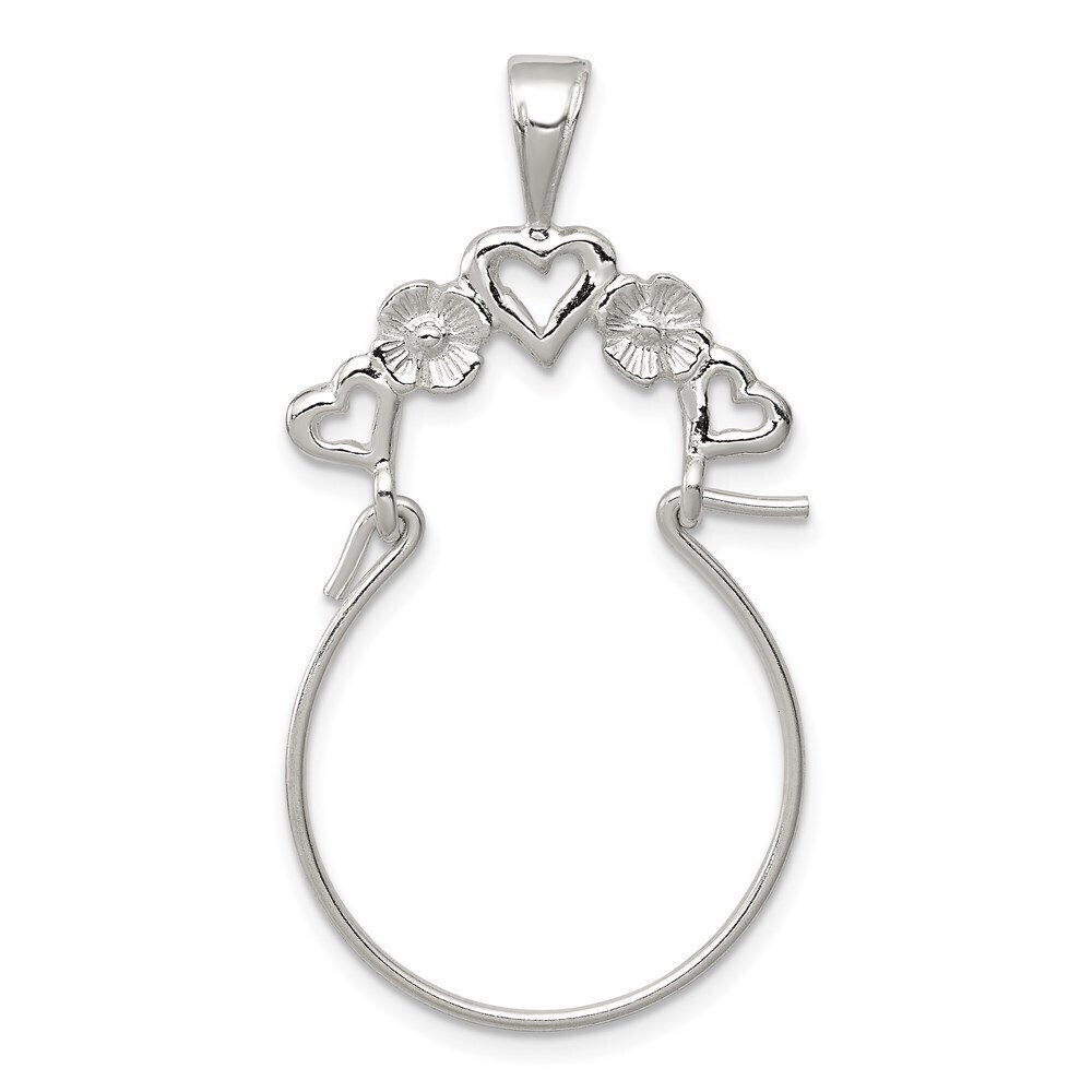 Million Charms 925 Sterling  Silver Heart Charm Holder